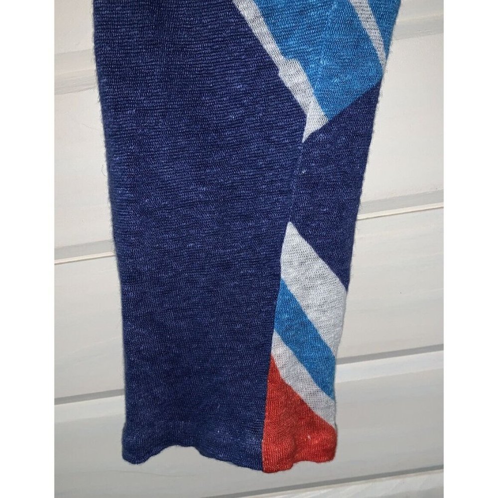 Vera Neumann Sz SMALL Tunic Linen Silk Slub Knit Drawstring Hem Split Neck EUC - Picture 5 of 11